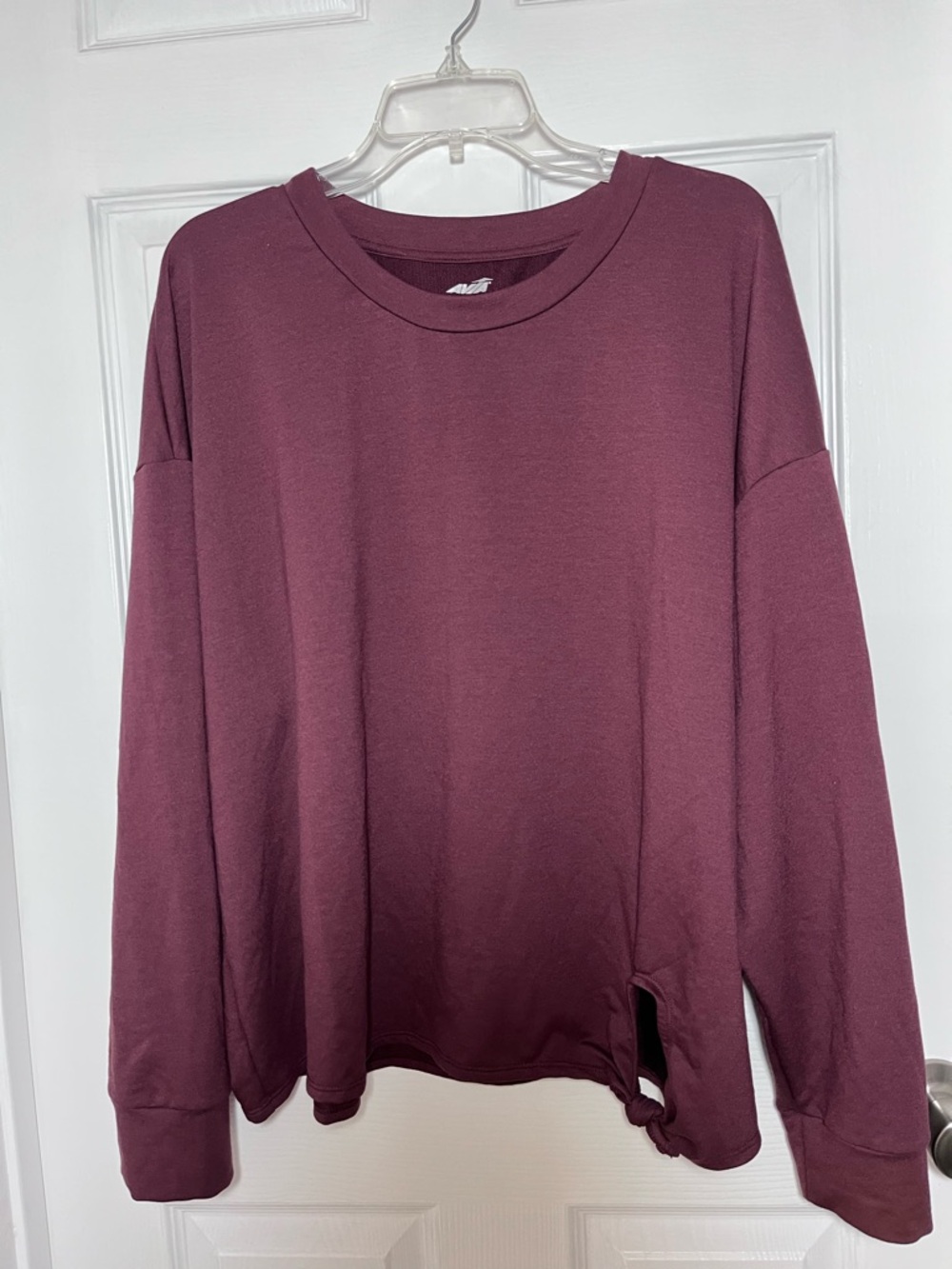 Avia Maroon Crewneck French Terry Pullover Athletic Top